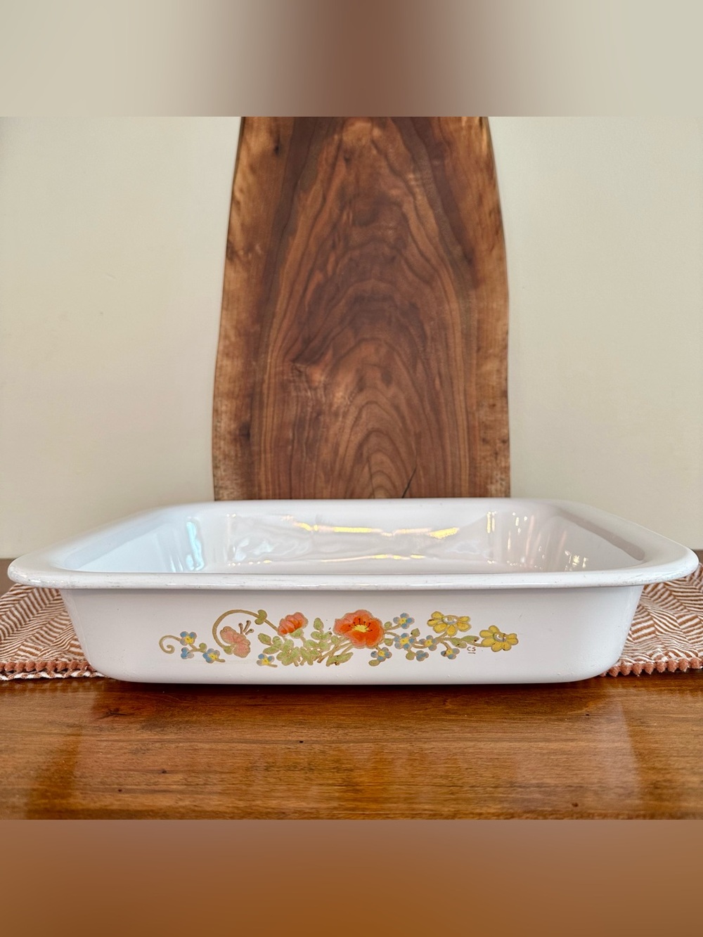 Corning Ware Wildflower A-21-B Open Roaster Baking Pan 4 Litre Made in Canada